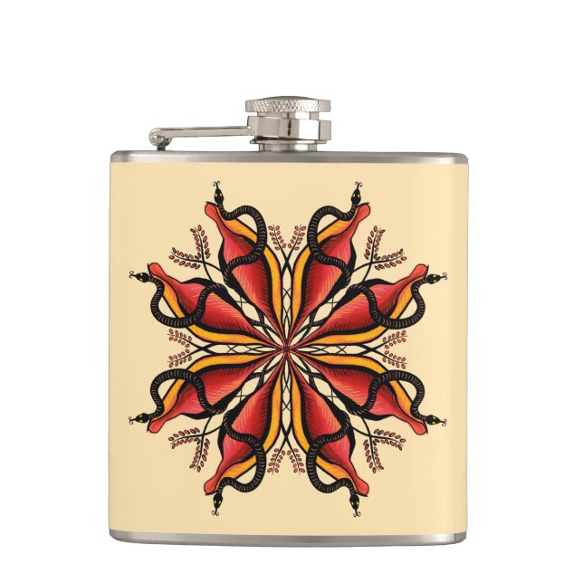 Goth Snakes Flower Tattoo Stil Fickplunta (Framsidan)