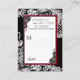 Goth Snöre Bröllop Place Cards Placeringskort