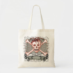 Goth Spider Skull till påsen Tygkasse