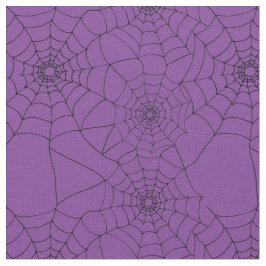 Goth Spindelnät Cobwebs Lila Patterned Tyg