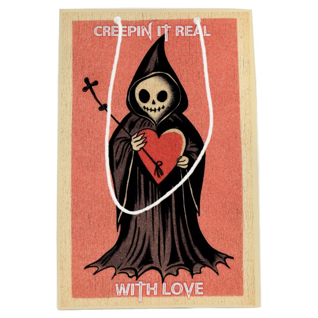 Goth Spooky Valentine Grim Reaper with Heart (Framsidan)