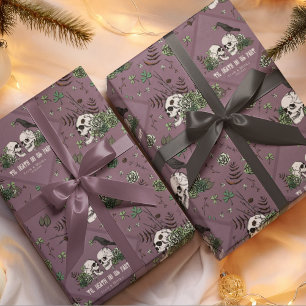 Goth St. Patricks Day Blommiga Döskallar Irländsk Presentpapper