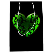 Goth St. Patrick's Day Grönt Heart Gift Bag