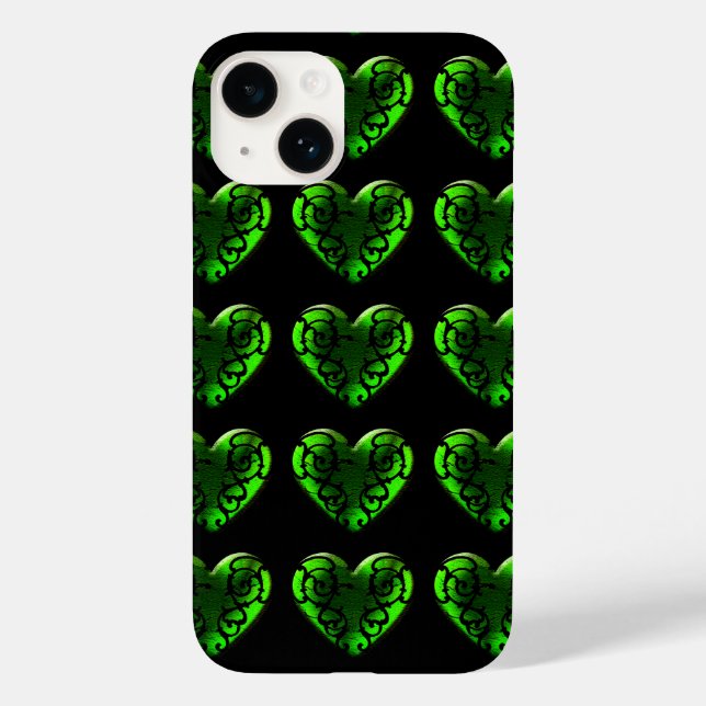 Goth St. Patrick's Day Grönt Heart iPhone 6 Fodral (Baksida)