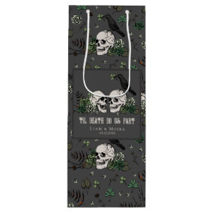 Goth St. Patricks Svarta Blommiga Dödskalle Irländ