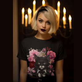 Goth Sten Cat Ro Mörk Moody men Cute T Shirt