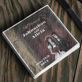 Goth stil bröllop bord dekoration Mörk Moody Pappersservett