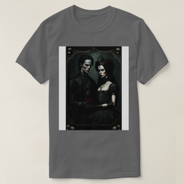 Goth Stil Tarot Älskare T Shirt (Design framsida)