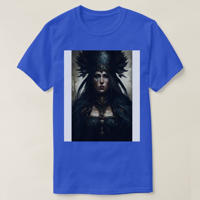 Goth Stil Tarot High Priestess 3 T Shirt (Design framsida)