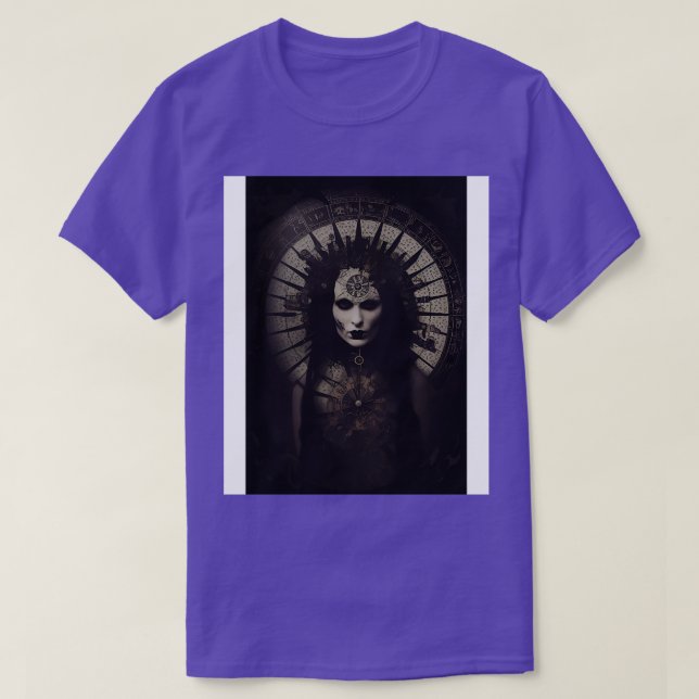 Goth Stil Tarot sinister Wheel of Fortune 1 T Shirt (Design framsida)