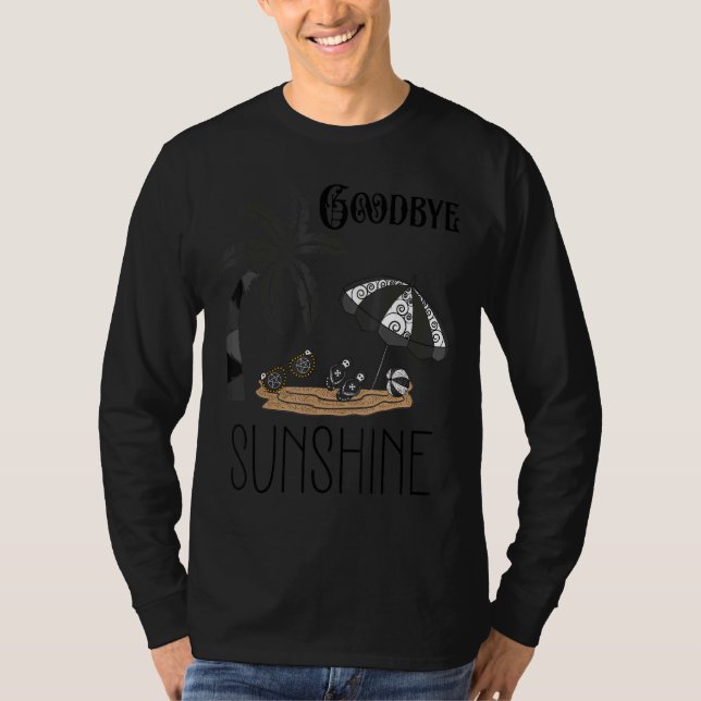 Goth Summer Aesthetic Grunge Gothic Beach Umbrella T Shirt (Framsida)