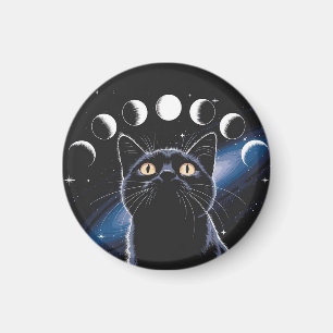 Goth Svart Katt, Goth Present, Häxans Timme Svart Magnet