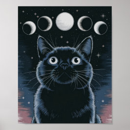 Goth Svart Katt, Häxans Timme Svart Katt Poster