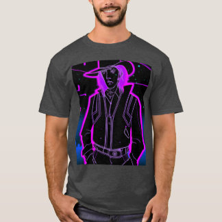 Goth Synthwave Outrun Goth Cowboy girl T Shirt