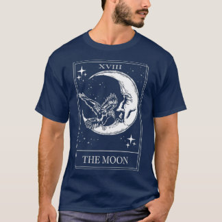 Goth Tarot Card crescent måne XVIII 18 med och T Shirt