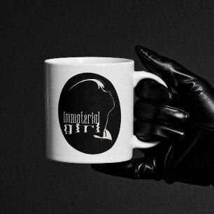 Goth-tjej Estetiskt Material Tjej Död Spökflicka Kaffemugg