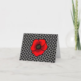 Goth Trädgårdspoppy Blank Notkort Tack Kort