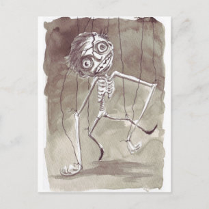 Goth Ugly Puppet Vykort