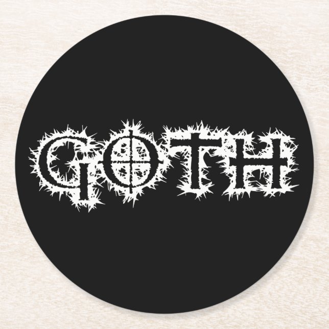 Goth Underlägg Papper Rund (Framsidan)