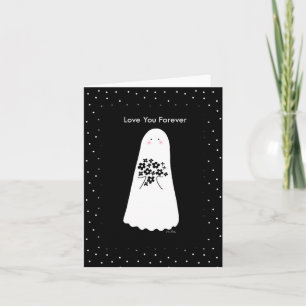 Goth Valentine-årsdagen Creepy Cute Ghost Boo Kort