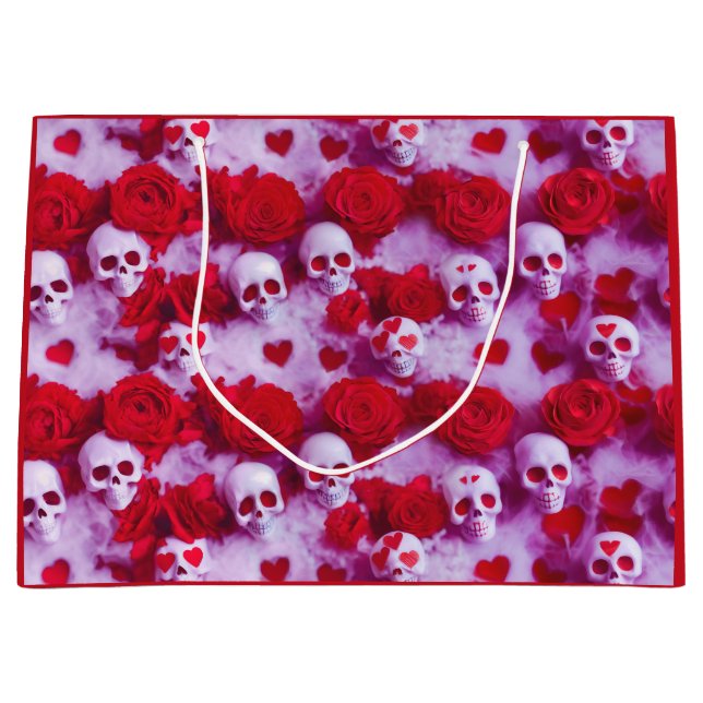 Goth Valentines dag Gift-boag med Döskallar (Framsidan)