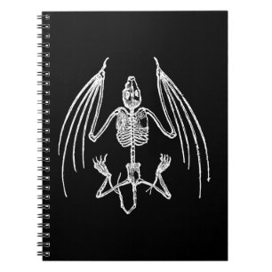Goth Vampyr Fladdermus Ben Anteckningsbok