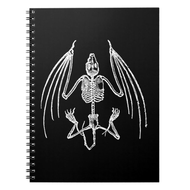 Goth Vampyr Fladdermus Ben Anteckningsbok (Framsidan)