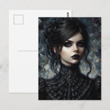 Goth Victorian Woman in Black
