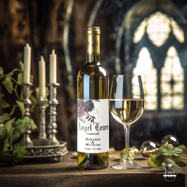 Goth White Vin Angel Tårar Vinflaska Etikett