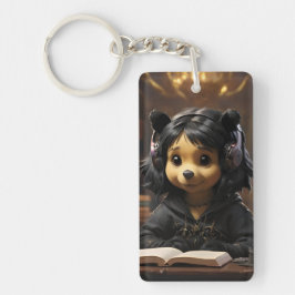Goth Winnie the Pooh 1 Nyckelring