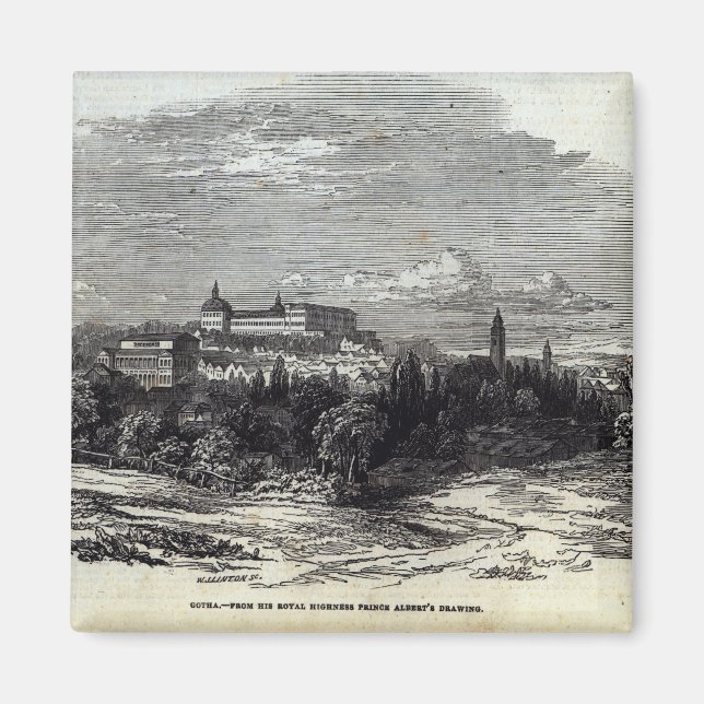 Gotha, graverad av W.J. Linton Magnet (Framsidan)