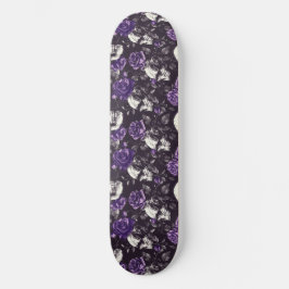 Gotham Black and Lila Döskallar Ro Skateboard
