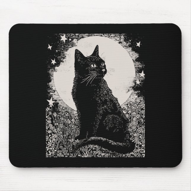 Gotham Black Cat i Garden Plant Flower Witch Hall Musmatta (Framsidan)