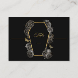 Gotham Black & Guld Ro Coffin Bröllop Mönster Placeringskort