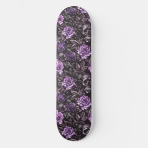 Gotham Black Lila Döskallar och Ro Skateboard