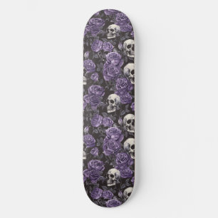 Gotham Black Lila Döskallar och Ro Skateboard