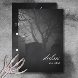 Gotham Black & White Cemetery tills döden QR-kod OSA Kort