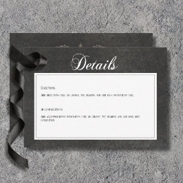 Gotham Black & White-Döskallar och hjärtedetaljer Tilläggskort