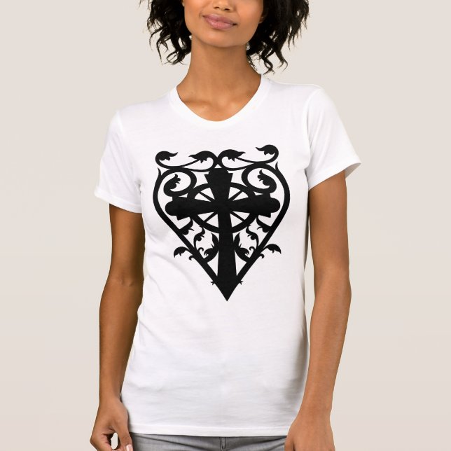 Gotham cemetery celtic kor i hjärtat t shirt (Framsida)
