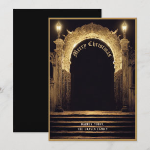 Gotham Cemetery Scene God jul Helgdag Card Julkort