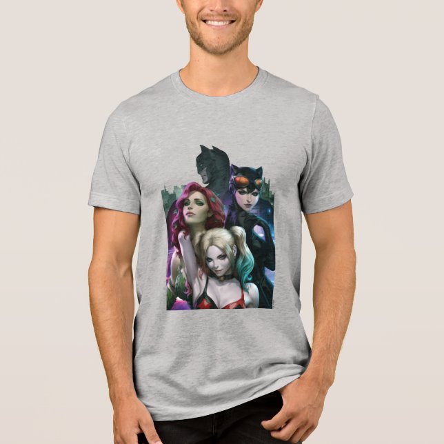 Gotham City Sirens #1000 Comic Cover Variant T Shirt (Framsida)