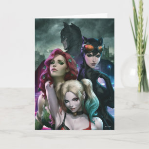 Gotham City Sirens #1000 Tecknad Cover Variant Kort