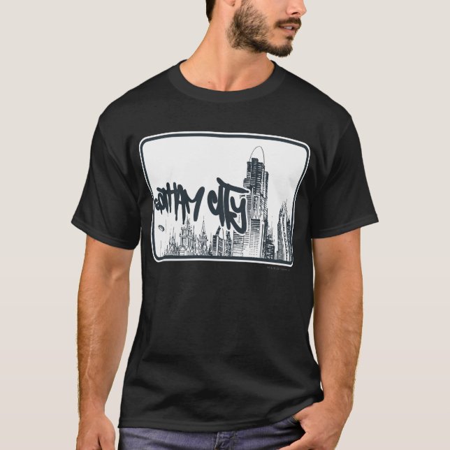 Gotham City Sticker Tee Shirt (Framsida)