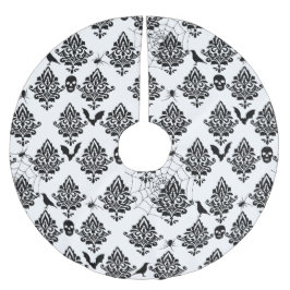 Gotham Damask Pattern Spiders Döskallar Fladdermus Julgransmatta Borstad Polyester