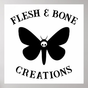 Gotham Death Moth Logotyp Generator Small Business Poster