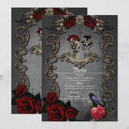 Gotham design med döskallar för coola meny