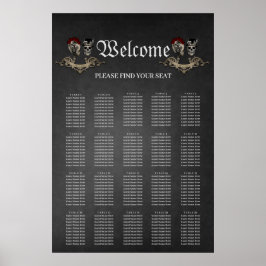 Gotham design med döskallar för coola poster