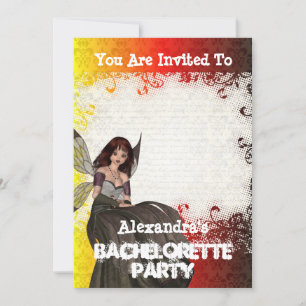 Gotham Fairy personlig bachelorette Party Inbjudningar