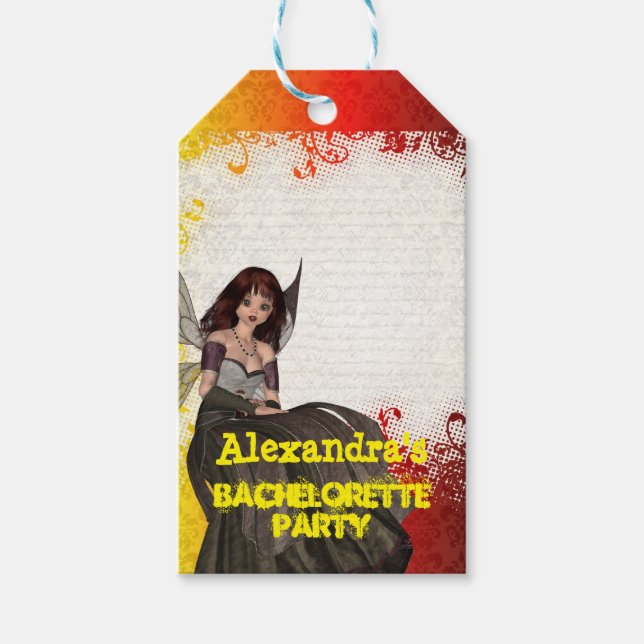 Gotham Fairy personlig bachelorette Party Presentetikett (Framsidan)