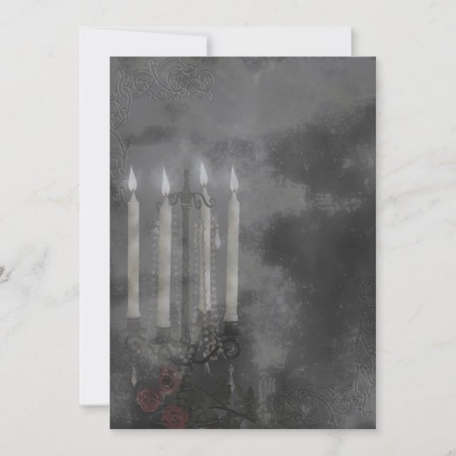 Gotham Glow Candle Light Ro Bröllop set Inbjudningar (Framsida)